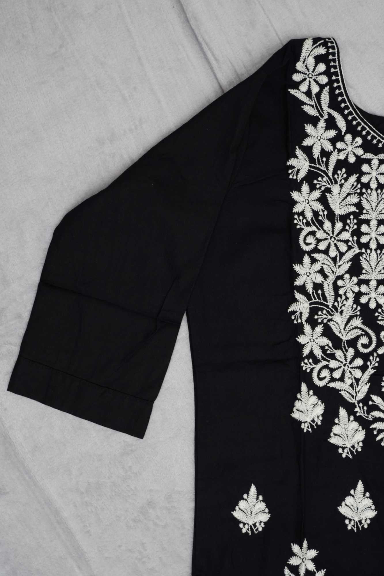 Black Chikankari Charm